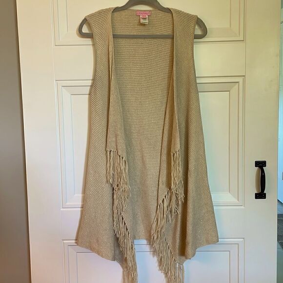 Lilly Pulitzer Andella Gold Sweater Vest - Picture 1 of 4